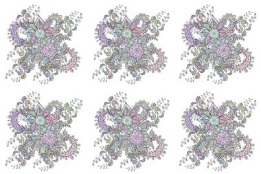 Tekstil ya da kitap kapakları, imalat, duvar kağıtları, baskı, hediye paketi ve yapıştırma kitabı için çiçeksiz arka plan. Küçük ölçekli çiçeklerdeki basit sevimli desen.