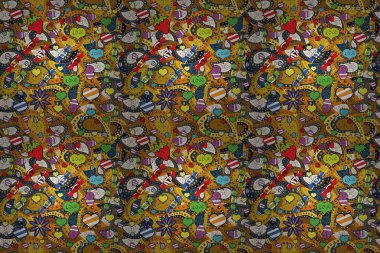 Klasik çiçek desenli. Yumuşak pamuk tasarımı. Raster 'ın taze dokusu. Sarma, tekstil ve duvar kâğıdı için kusursuz çiçek arkaplanı. Yumuşak kiremit.