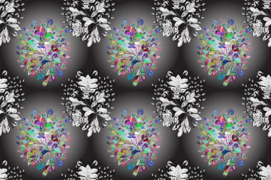 Beautiful fabric pattern. Cute seamless floral print with spring flowers.