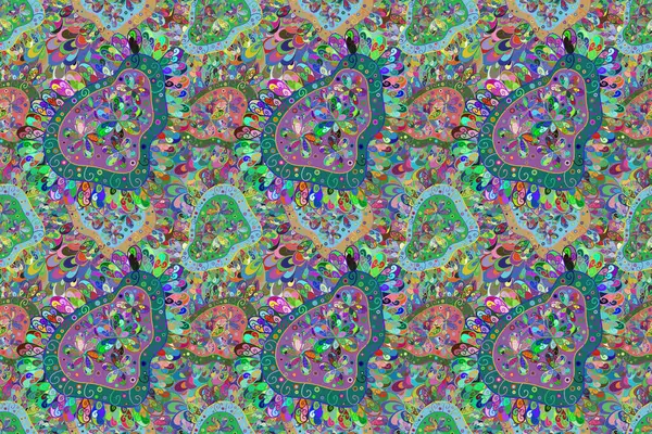 Liberty stili millefleurs. Rustik chic. Küçük kır çiçekleri sorunsuz halk desende. Tekstil, duvar kağıdı, kapakları, yüzey, baskı, hediye paketi, scrapbooking, Dekupaj için çiçek çayır arka plan.