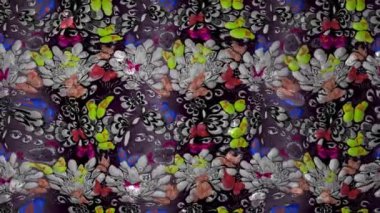 Renkli unsurlarla hareketli arka plan görüntüleri. Mandalas. Eski model. Video kaydı. Şablon. Döngü. Kusursuz..