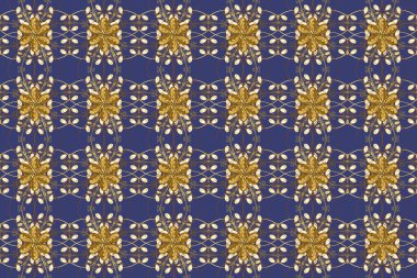 Düz Çiçek Elementleri Tasarımı. Güzel kumaş deseni. Yazdır. Çiçek arkaplan. Renkli Yaz Temalı Kusursuz Arkaplan. Sevimli, pürüzsüz desen.