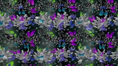 Renkli unsurlarla hareketli arka plan görüntüleri. Mandalas. Eski model. Video kaydı. Şablon. Döngü. Kusursuz..