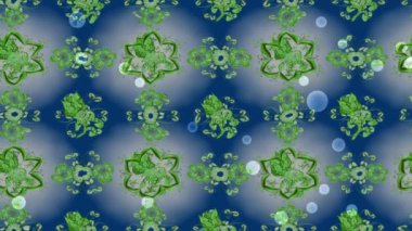 Renkli unsurlarla hareketli arka plan görüntüleri. Mandalas. Eski model. Video kaydı. Şablon. Döngü. Kusursuz..