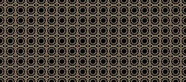 Barok tarzında kusursuz bir doğulu süsü. Altın elementlerle siyah, bej ve kahverengi renklerde altın desen. Raster oryantal süs. Geleneksel klasik altın desen.