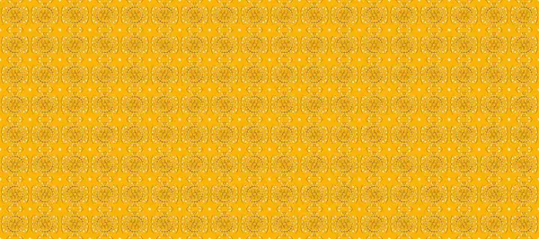 Altın rengi ve altın elementler üzerinde altın pürüzsüz desen. Raster illüstrasyonu. Tekrarlayan elementlerle soyut arkaplan oluşturun. Kusursuz, klasik altın desen..