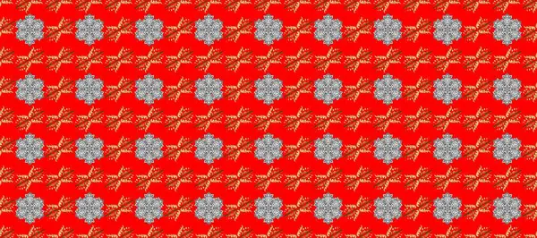 Damask arkaplanı. Barok tarzında altın kırmızısı, gri ve turuncu çiçek süsü. Altın çiçekli duvar kağıdı. Altın element kırmızı, gri ve turuncu renklerde. Kusursuz desen.