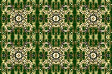 Kusursuz desenli altın elementler. Altın şablon. Tarafsız ve mavi renklerin kraliyet retro 'su. Klasik çiçek dokusu. Raster illüstrasyonu. Kart, duvar kağıdı, ambalaj, tekstil için klasik tasarım.