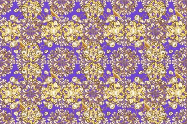 Raster illüstrasyonu. Kumaş, kağıt ve ambalaj için uygun. Fantezi çiçekleri, doğal duvar kâğıdı, çiçek desenli kıvrımlı resimli. Paisley el çizimi elementler. Ev dekoru.