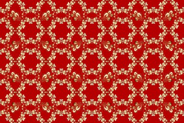 Kusursuz kıvırcık saçlar. Doğulu stili, altın elementlerle kırmızı, kahverengi ve bej renklerde altın desenli arabesk yapar. Raster altın desen.