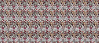 Güzel kumaş deseni. Suluboya deseni, narin çiçekler, beyaz, siyah ve gri çiçekler, tebrik kartı şablonu..