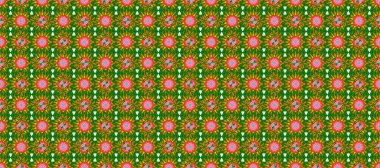 Düz çiçek öğeleri tasarım. Trendy sorunsuz çiçek deseni içinde Raster resim. Yaz tema Dikişsiz desen arka plan rengi. Güzel kumaş deseni.