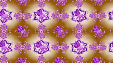 Renkli unsurlarla hareketli arka plan görüntüleri. Mandalas. Eski model. Video kaydı. Şablon. Döngü. Kusursuz..