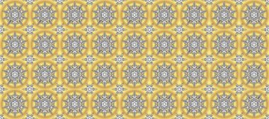 Decorated card with mandala in colored colors on beige, gray and yellow colors. Raster islamic template for restaurant menu, flyer, greeting card, brochure, book cover and any other decorations. clipart