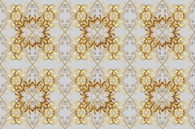 Barok tarzında kusursuz bir doğulu süsü. Tarafsız, bej ve gri renklerde geleneksel, klasik, altın, kusursuz desen.