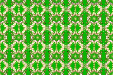 Klasik raster sarısı, kusursuz desen. Çiçek süslemesi kumaş deseni, cam, çiçek desenli metal nötr, bej ve altın elementli yeşil renkler.