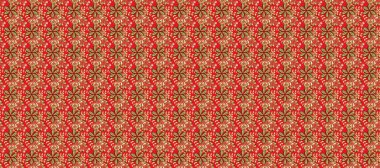 Süslü raster dekorasyonu. Kahverengi, bej ve kırmızı renklerde altın element. Lüks, kraliyet ve Viktorya dönemi konsepti. Kahverengi, bej ve kırmızı üzerine altın desenli klasik barok çiçekleri..