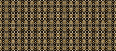 El yapımı dekoratif çerçeve, albüm kapağı, tebrik kartı, klasik Art deco tarzı. Altın karalama fantezi yapraklarından Raster soyut çiçek çelengi ve siyah, kahverengi ve bej renkli bir çiçek.