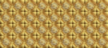 Ortaçağ çiçek desenleri. Doğum günü kartı, davetiye ya da afiş için iyidir. Raster illüstrasyonu. Sarı ve kahverengi renklerde altın. Dekoratif simetri arabesk.