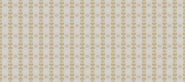 Paisleys zarif çiçek desenli arkaplan duvar kâğıdı çizimi. Klasik stil, güzel, modern, üç boyutlu sanat eseri, altın ve gri, bej ve nötr desenli çiçek yaprakları, süsler..