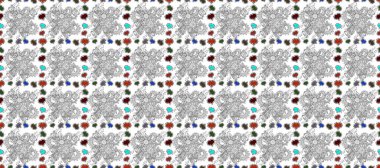 Halk tarzı. Modern çiçek arkaplanı. Moda baskıları için zarif bir şablon. Parlak renkli çiçekleri ve siyah, gri ve beyaz renkli yaprakları olan şaşırtıcı, pürüzsüz çiçek deseni..