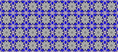 Yetişkinler için Mandala çiçek boyama kitabı Raster illüstrasyonu. Yetişkinler için stres önleyici boya. Zentangle tarzı. Bej, beyaz ve mavi renkler. Dantelsiz desen.