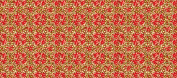 stock image Floral tiles. Golden pattern on brown and red colors with golden elements. Seamless pattern oriental ornament. Raster golden textile print. Islamic design.