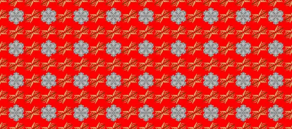 Damask arkaplanı. Barok tarzında altın kırmızısı, gri ve turuncu çiçek süsü. Altın çiçekli duvar kağıdı. Altın element kırmızı, gri ve turuncu renklerde. Kusursuz desen.