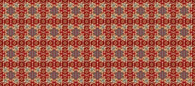 Paisleys zarif çiçek desenli arkaplan duvar kâğıdı çizimi. Klasik stil, güzel, üç boyutlu sanat eseri, altın, bej ve kahverengi desenli çiçek yaprakları ve süslemeleri var..