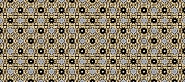 Çizgi sanatı tasarım şablonu için kusursuz sınır. Davetiyeler, kartlar, web sayfası için Raster illüstrasyon. Doğu tarzı element. Bej, siyah ve kahverengi renklerde altın element. Altın çizgili çiçek dekoru.
