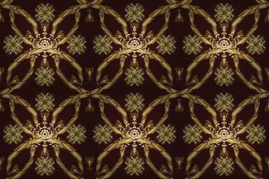 Kusursuz klasik raster altın desenli. Klasik klasik klasik arka plan. Geleneksel oryantasyon süsü. Altın rengi bej, sarı ve kahverengi üzerine altın rengi.