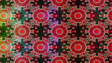 Renkli unsurlarla hareketli arka plan görüntüleri. Çiçekler. Eski model. Bayrak tarzı. Video kaydı. Şablon. Döngü. Kusursuz..