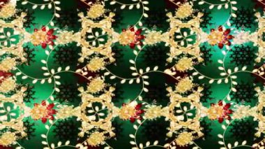 Renkli unsurlarla hareketli arka plan görüntüleri. Çiçekler. Eski model. Bayrak tarzı. Video kaydı. Şablon. Döngü. Kusursuz..