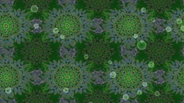 Renkli unsurlarla hareketli arka plan görüntüleri. Çiçekler. Eski model. Bayrak tarzı. Video kaydı. Şablon. Döngü. Kusursuz..