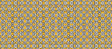 Eski Yunan ve İslami süslere dayanan renkli süs mandala ile gri, beyaz ve sarı renkler. Düğün davetiyesi, kitap kapağı veya broşür için..