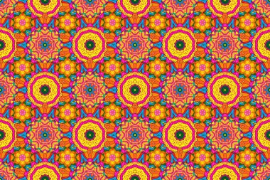 Çiçekli güzel suluboya desen. Sarı, turuncu ve morumsu renklerde. Raster illüstrasyonu.