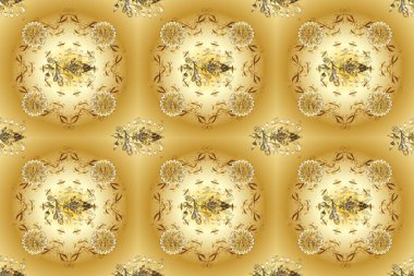 Küçük bir alan derinliği. Klasik mobilya tarzı. Sarı ve bej renklerde altın elementlerle desen. Sarı ve bej arka planda altın işlemeli. Kusursuz ahşap oyma. Lüks mobilyalar..