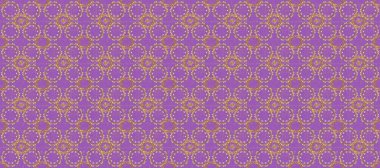 Mor ve kahverengi renklerde altın element. Doku arka planında altın duvar kâğıdı. Barok tarzında altın çiçekli süs. Damask kusursuz yinelenen arkaplan.