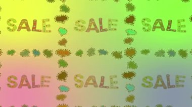 Renkli unsurlarla hareketli arka plan görüntüleri. Çiçekler. Eski model. Bayrak tarzı. Video kaydı. Şablon. Döngü. Kusursuz..