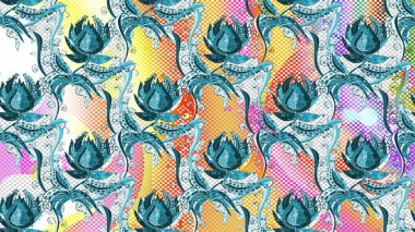 Küçük yabani çiçeklerdeki el işi desen. Özgürlük stili Millefleur 'lar. Tekstil, duvar kâğıdı, kapaklar, yüzey, baskı, hediye paketi, hatıra defteri, dekupaj. Taşralı şıklığı.