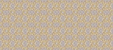 Gri ve kahverengi renklerde altın elementlerle kusursuz desen. Kusursuz altın desenli bukleler. Hassas altın deseni açın. Parlak dantel, stilize çiçekler. Raster. Doğu tarzı arabesk.