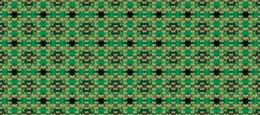 Oriental raster klasik yeşil, nötr, bej ve altın desenli. Kusursuz soyut bir arkaplan. Raster illüstrasyonu.