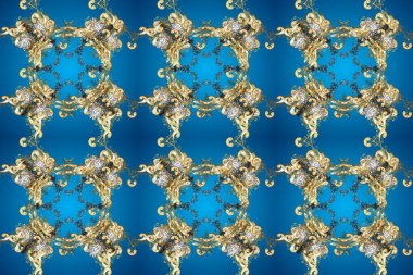 Altın kar taneleri basit, pürüzsüz desen. Soyut duvar kâğıdı, ambalaj dekorasyonu. Kışın sembolü, Mutlu Noeller, Mutlu yıllar. Tarafsız, mavi ve bej renklerde Raster altın desen.