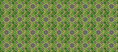 Yeşil, gri ve nötr renklerde altın elementler içeren pürüzsüz desenler. Şam tasarım için kusursuz desen.