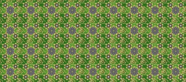 Yeşil, gri ve nötr renklerde altın elementler içeren pürüzsüz desenler. Şam tasarım için kusursuz desen.