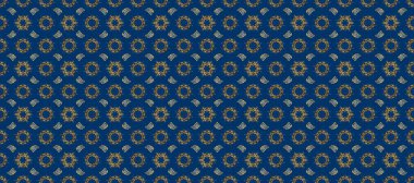 Raster geleneksel oryantasyon süsü. Kusursuz klasik altın desen. Altın desenli kahverengi, gri ve mavi renklerde altın elementler.