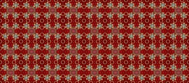 Gri, yeşil ve kahverengi renklerde, altın elementlerle kusursuz klasik desen. Noel, kar tanesi, yeni yıl 2019.