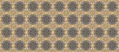 Klasik klasik klasik arka plan. Geleneksel oryantasyon süsü. Kusursuz klasik raster grisi, bej, kahverengi ve altın desenli.