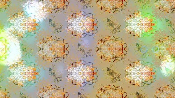 Stock image Sketch floral pattern with flowers, watercolor. Raster pattern. Fancy fabric pattern.