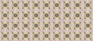 Çiçek süsü kumaş deseni, cam, çiçek desenli altın elementli bej ve gri renkler. Klasik raster altın pürüzsüz desen.